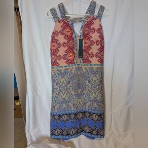 Nicole Miller Studio Women's Sleeveless Multicolor Shift Dress